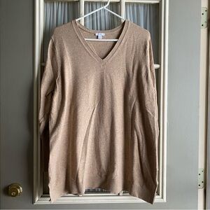 J. Jill Tan Vneck Sweater